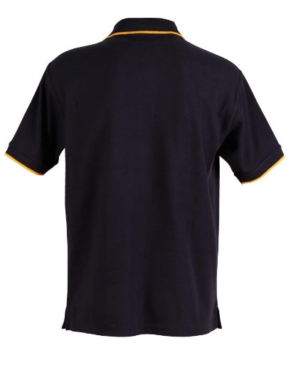 Picture of Winning Spirit, Mens S/L Pique Polo Contrast